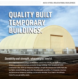 Accu-Steel Temporary, Relocatable, Portable Buildings Brochure