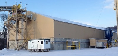 Accu-Steel Building in the snow