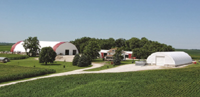 fabric-covered-buildings on a farm property