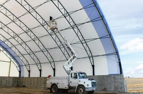 commodity fabric covered building repair