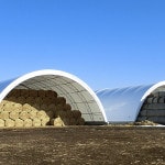 hay storage fabric covered building