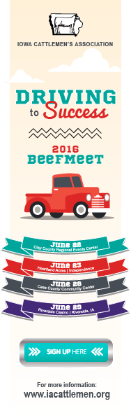 iowa cattlemen's association 2016 beefmeet locations/dates graphic