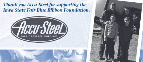 Accu-Steel Iowa State Fair Blue Ribbon Foundation Supporter thank you